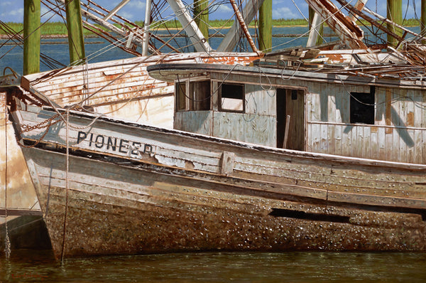 "Old Pioneer Shrimp Boat"  Giclee on Canvas
