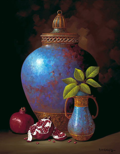 "Heirlooms & Pomegranates"  Giclee on Canvas