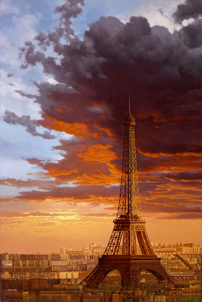 "Paris Sunset"  Giclee on Canvas